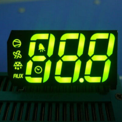 Display LED de três dígitos branco com catodo comum de 7 segmentos para frigorífico