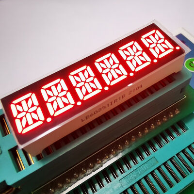 Super Bright Red 0.39 Inch 6 Digit 14 Segment Alphanumeric LED Display  Common Anode for Digital Frequency Converter