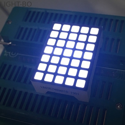 Cátodo ultra branco quadrado da coluna do ânodo da fileira da exposição de diodo emissor de luz da matriz de ponto 5x7 para o indicador de elevador