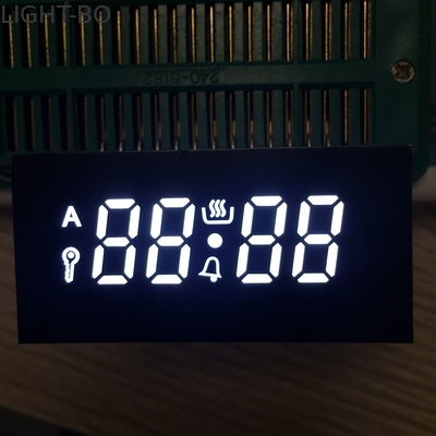 Ângulo de visão largo ultra branco da folha de dados da exposição de segmento do dígito 7 do temporizador 4 do forno