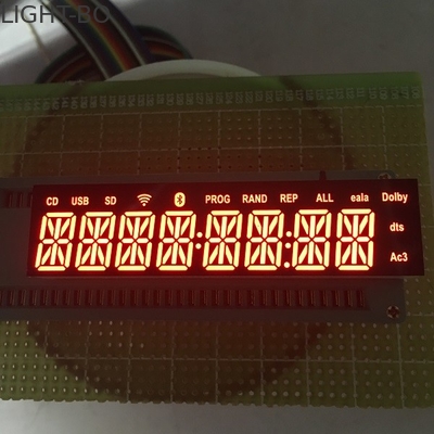 Montagem fácil ultra vermelha conduzida alfanumérica audio do segmento do dígito 14 da exposição 8 de Bluetooth