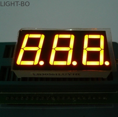 Ânodo comum da exposição de diodo emissor de luz do segmento da polaridade 3digit 7 de CC/CA dimensão exterior de 37,6 x de 19mm