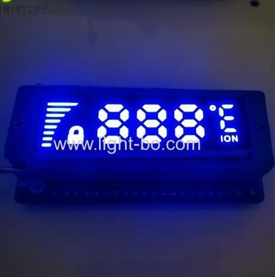 Display LED de 7 segmentos de cor branca ultra fina personalizada Anodo comum para controlador de temperatura