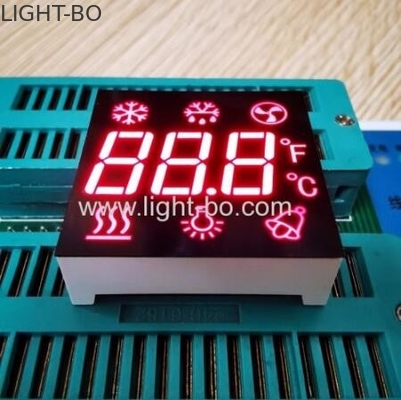 Ultra-vermelho personalizado Triple Digit 7 Segment LED Display Anodo comum para controle de refrigerador