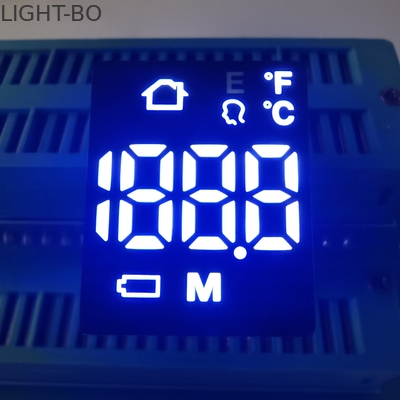 6 exposição de diodo emissor de luz ultra branca do segmento dos pinos 120mcd 80mW 20mA 7