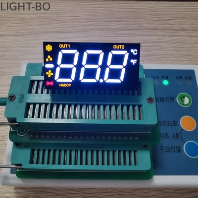 Exposição de diodo emissor de luz do segmento de 90° PIN Bend Ultra Red /White/ Amber Triple Digit 7 para o controle de temperatura