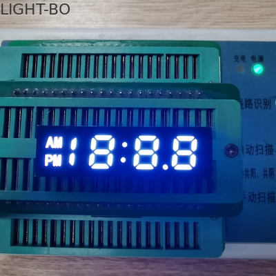 0.25Inch quatro exposição de diodo emissor de luz do segmento do dígito 7 ultra branca para o pulso de disparo