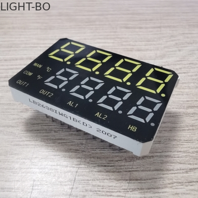 3 linha dupla 120mcd 20mA da exposição de segmento do diodo emissor de luz 7 dos dígitos para o painel de instrumento