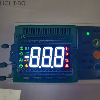 Exposição de diodo emissor de luz ultra branca/vermelha do segmento do dígito 7 de /Yellow /Green 3 para o controle de temperatura