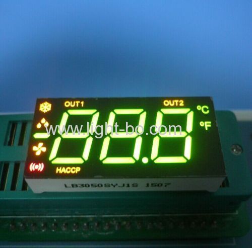 Ultra branco/vermelho exposição de diodo emissor de luz do dígito 7-Segment de 0,50 polegadas 3 para a aplicação dos termostatos