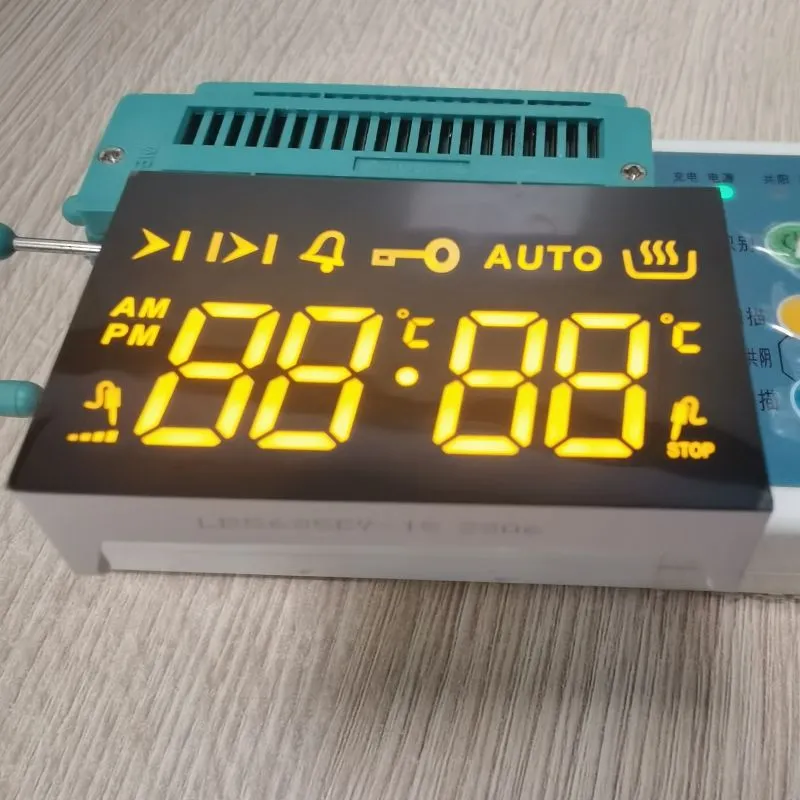 Exibição LED 7 Segmento Ambar Ultra Brilhante 4 dígitos Anodo comum para 4 teclas de toque Forno embutido 0