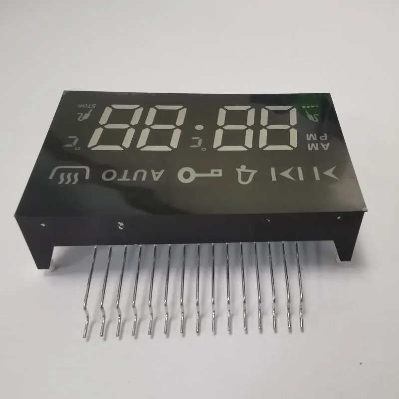 Exibição LED 7 Segmento Ambar Ultra Brilhante 4 dígitos Anodo comum para 4 teclas de toque Forno embutido 6