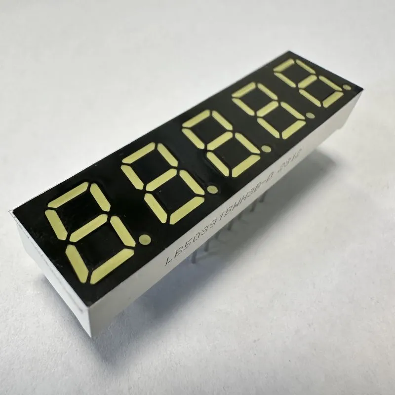 7 segmentos LED Ultra Branco 5 dígitos 0.39 polegadas Cátodo comum para indicador digital 2