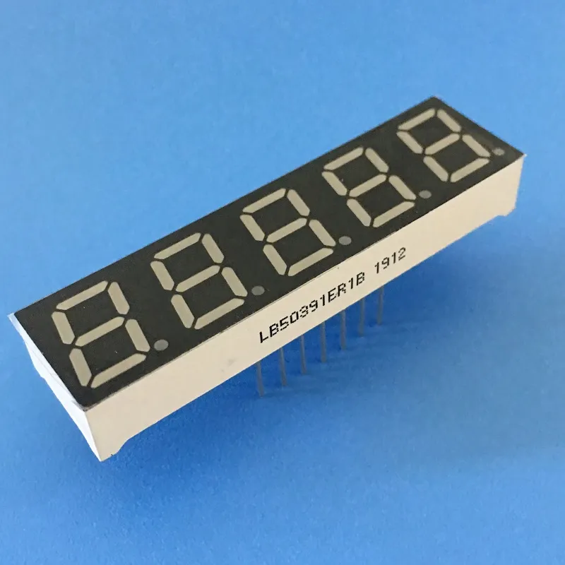 Super brilhante vermelho 7 segmentos LED Display 0,39 polegadas 5 dígitos Anodo comum para conversor de frequência digital 0