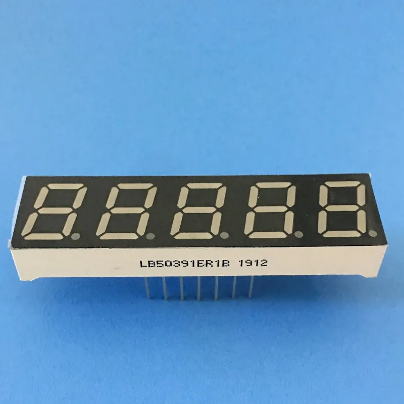 Super brilhante vermelho 7 segmentos LED Display 0,39 polegadas 5 dígitos Anodo comum para conversor de frequência digital 4