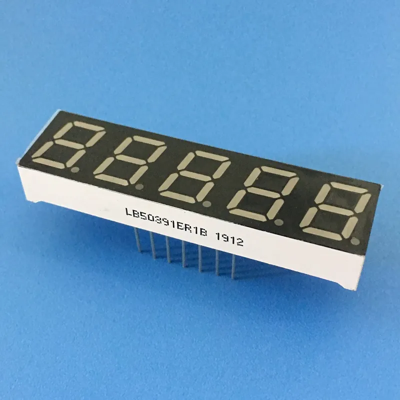 Super brilhante vermelho 7 segmentos LED Display 0,39 polegadas 5 dígitos Anodo comum para conversor de frequência digital 5
