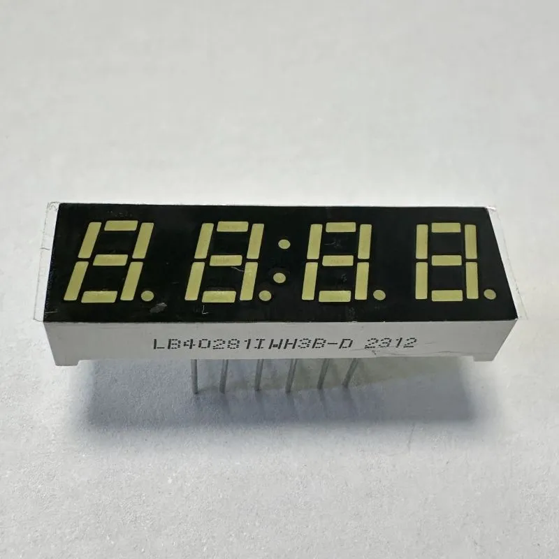 Display LED branco 7 mm 4 dígitos 7 segmentos Anodo comum para painel multimétrico 1
