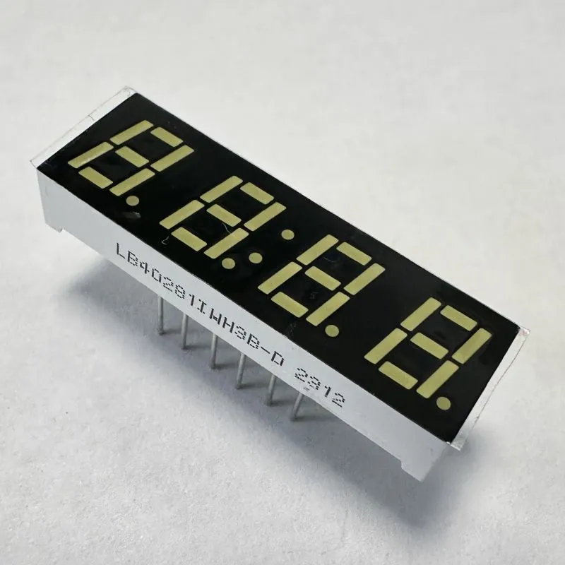 Display LED branco 7 mm 4 dígitos 7 segmentos Anodo comum para painel multimétrico 2
