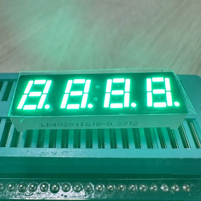 Display LED 7 Segmento 4 dígitos Cátodo comum verde puro para temperatura e umidade 0