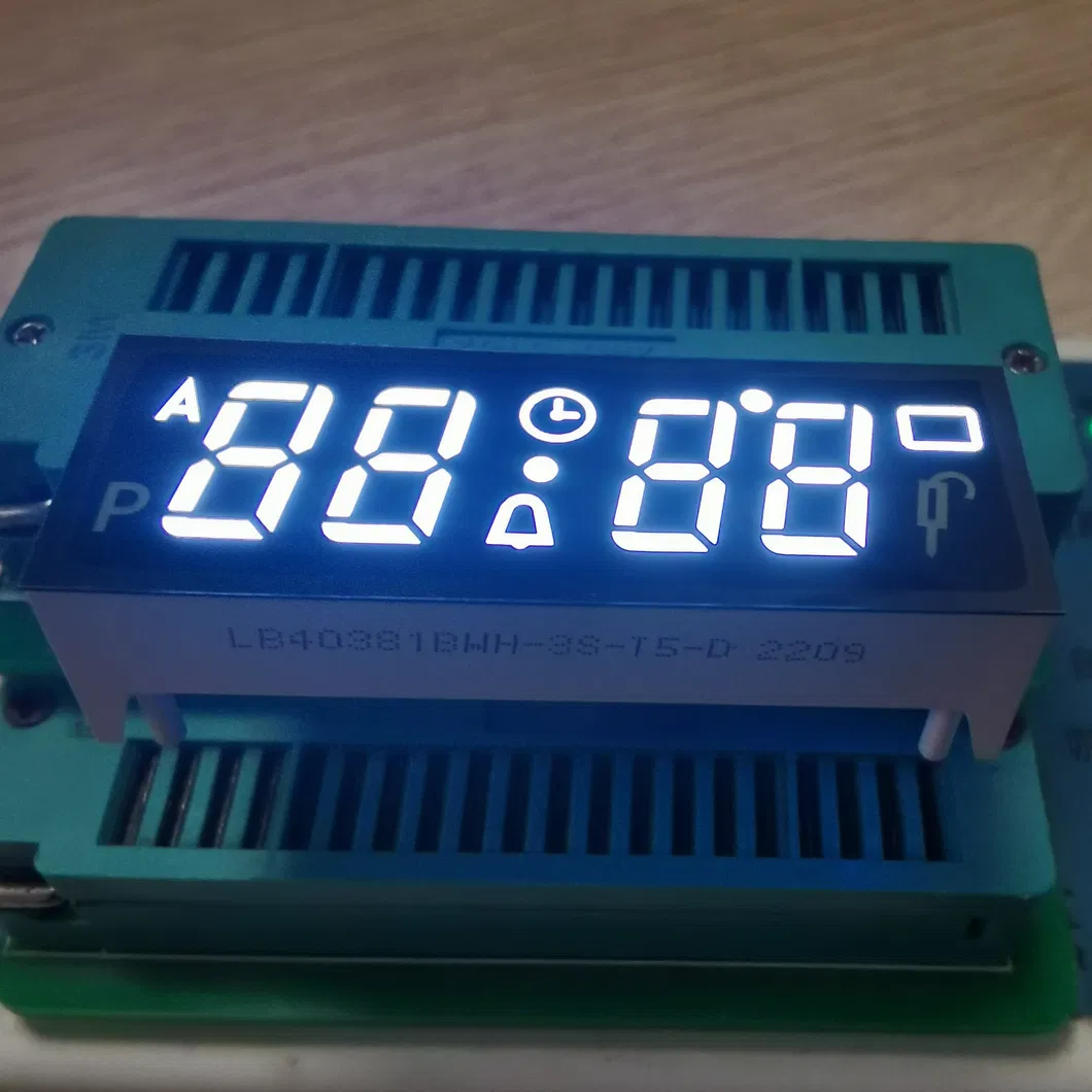 7 Segmentos LED Display 4 dígitos Anodo comum Ultra Branco para temporizador de forno embutido 0