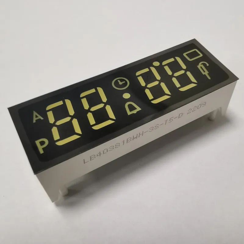 Ultra Branco 7 Segmentos Display LED de catodo comum 4 dígitos para temporizador de forno embutido 2