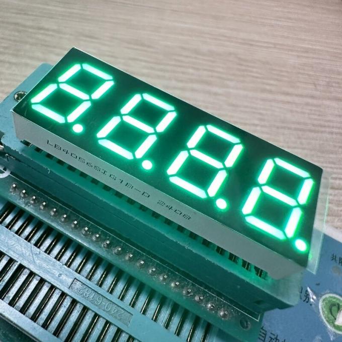 Display LED de 7 segmentos de 4 dígitos de 0,56 polegadas (14,2 mm) – Verde Puro, Ânodo Comum para Painéis de Instrumentos e Eletrodomésticos 1