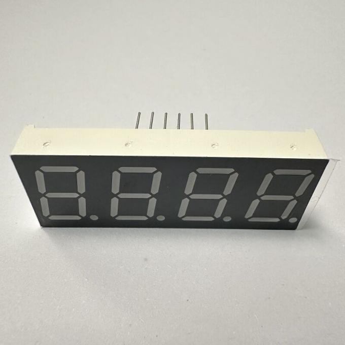 Display LED de 7 segmentos de 4 dígitos de 0,56 polegadas (14,2 mm) – Verde Puro, Ânodo Comum para Painéis de Instrumentos e Eletrodomésticos 4