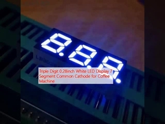 Display de LED branco de 0,28 polegadas de três dígitos 7 segmentos de cátodo comum para máquina de café