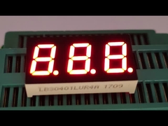 Display de LED de 7 segmentos de três dígitos de 0,4 polegadas Ultra vermelho brilhante para indicador de temperatura