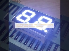 Super Branco Brilhante 2 dígitos 7mm 7 Segmento LED Display Cátodo Comum para Eletrodomésticos