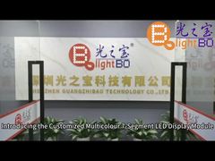 Visor LED de 7 segmentos Azul Vermelho Amarelo Personalizado