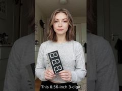 Visor LED de cátodo comum de 3 dígitos e 7 segmentos de 0,56 polegadas (14,2 mm) para indicadores de temperatura