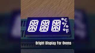 Display LED branco brilhante para fornos e fogões