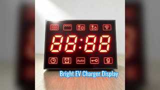 Display LED branco brilhante para carregadores EV