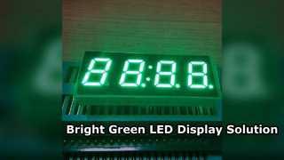 Display LED verde puro de 7 segmentos para temporizadores digitais