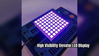 Visor de matriz de pontos LED roxo ultra brilhante para elevadores