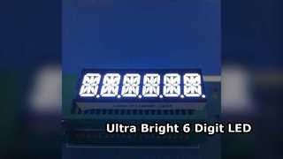 Visor LED ultrabrilhante de 6 dígitos e 14 segmentos para instrumentos
