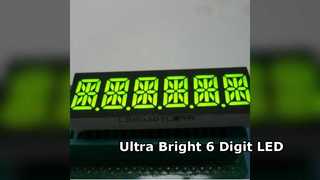 Visor LED personalizado de 6 dígitos e 14 segmentos para painéis de instrumentos
