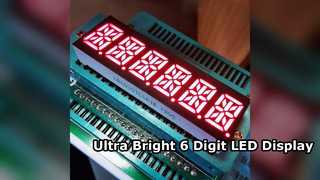 Visor LED ultrabrilhante de 6 dígitos e 14 segmentos para taxímetros